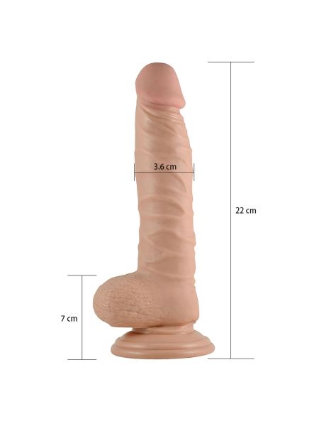 Sztuczny penis z przyssawka niesamowite doznania gruby i żylasty - 7