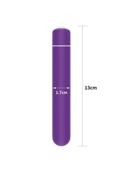 Wibrator patyk mały fioletowy  10 trybów 13 cm - 2