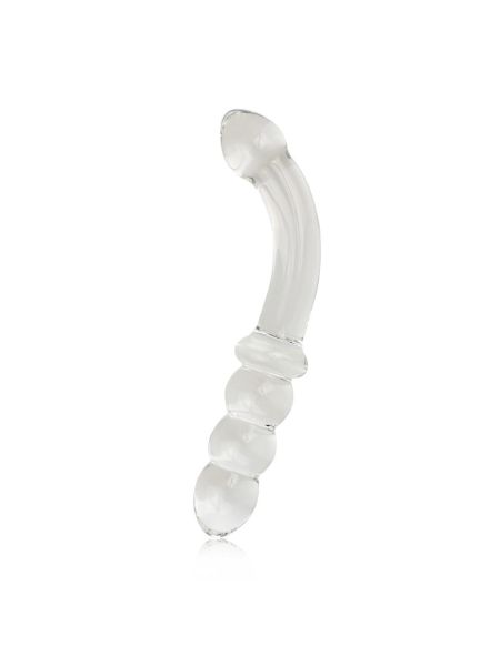Szklane analne dildo przezroczyste sex zabawka