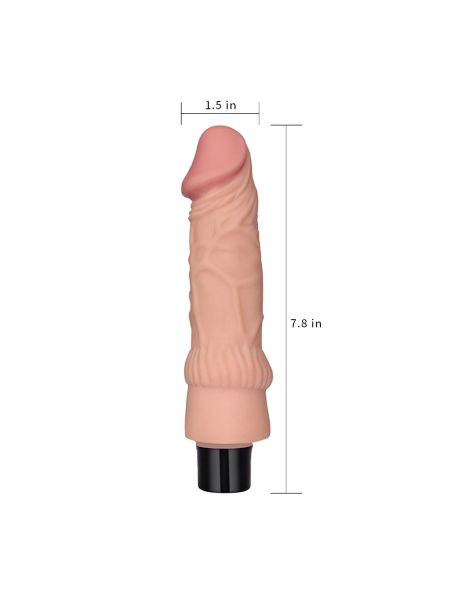 Wibrator gruby żylasty realistyczny wygląd 19,3 cm - 4