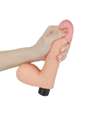 Realistyczny wibrator penis z jadrami 17 cm - image 2