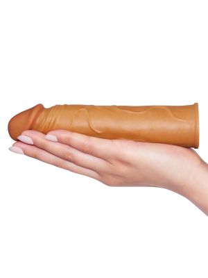 Żylasta realistyczna nakładka na penisa  dildo 17cm - image 2