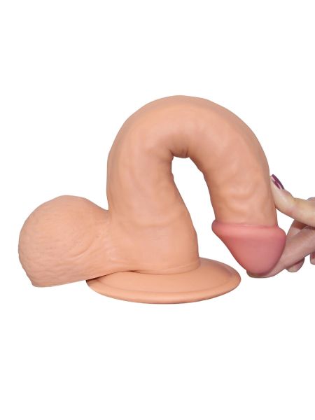 Cieliste dildo realistyczny wygląd penisa 20 cm - 5