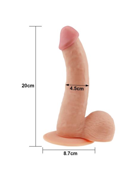 Cieliste dildo realistyczny wygląd penisa 20 cm - 6