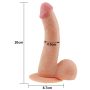 Cieliste dildo realistyczny wygląd penisa 20 cm - 7