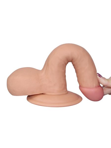 Żylaste dildo realistyczne z przyssawką 18 cm - 5