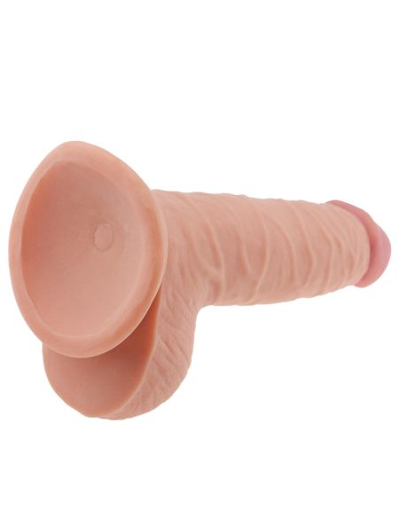 Dildo grube żylaste z przyssawką i jadrami 18 cm - 4