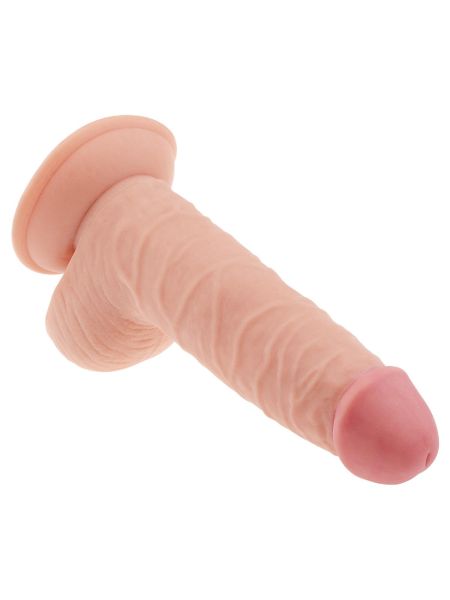 Dildo grube żylaste z przyssawką i jadrami 18 cm - 5