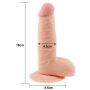 Dildo grube żylaste z przyssawką i jadrami 18 cm - 3