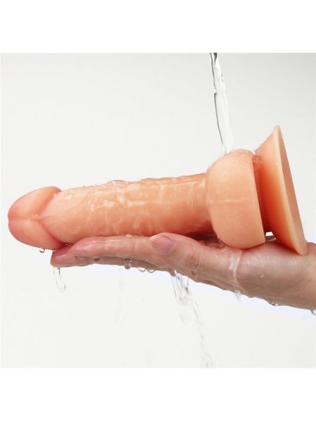 Gruby penis wyżyłowany  z przyssawką dildo 18 cm - 4