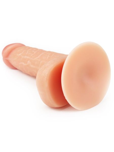 Gruby penis wyżyłowany  z przyssawką dildo 18 cm - 5