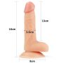 Gruby penis wyżyłowany  z przyssawką dildo 18 cm - 10