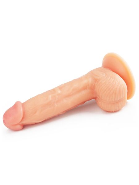 Penis wyżyłowany gruby z przyssawką dildo 18 cm - 2