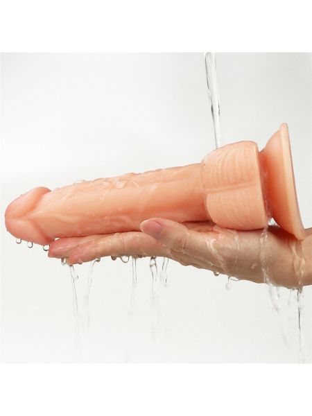 Penis wyżyłowany gruby z przyssawką dildo 18 cm - 4