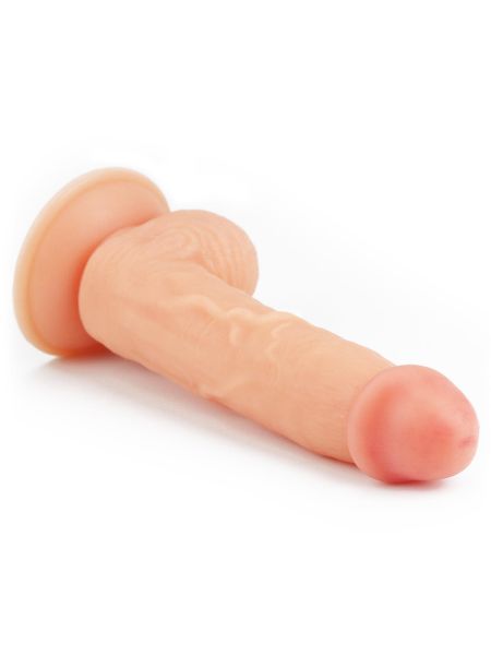 Penis wyżyłowany gruby z przyssawką dildo 18 cm - 6