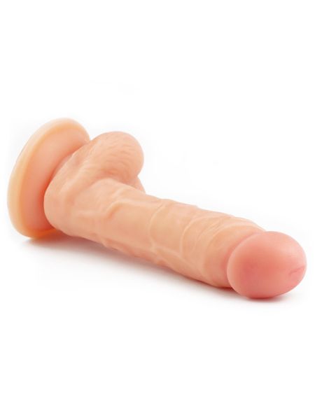 Penis giętki żyły gruby z przyssawką dildo 20 cm - 7