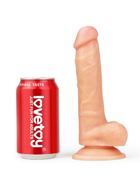 Penis giętki żyły gruby z przyssawką dildo 20 cm - 8