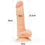Penis giętki żyły gruby z przyssawką dildo 20 cm - 10