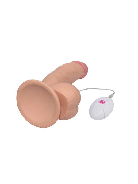 Penis realistyczne dildo z jądrami i wibracjami 21,5 cm - 7