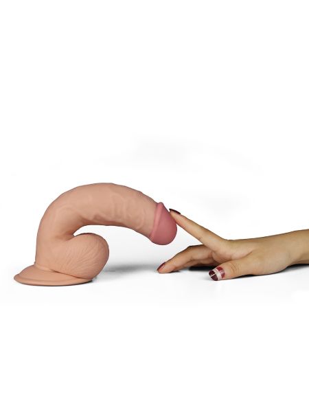Penis realistyczne dildo z jądrami i wibracjami 21,5 cm - 8
