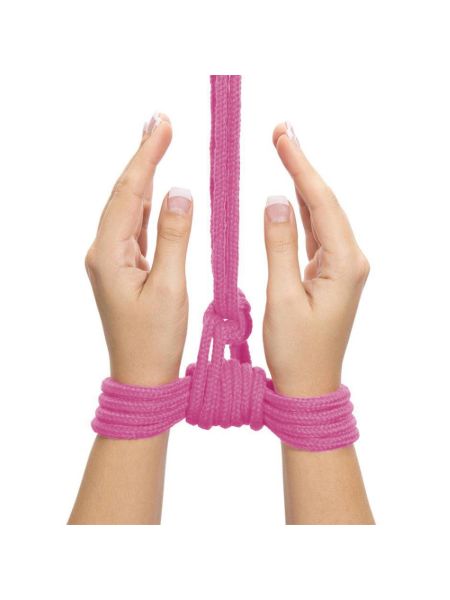 Sznur do wiązania rąk i nóg BDSM 10 m kolor różowy - 5