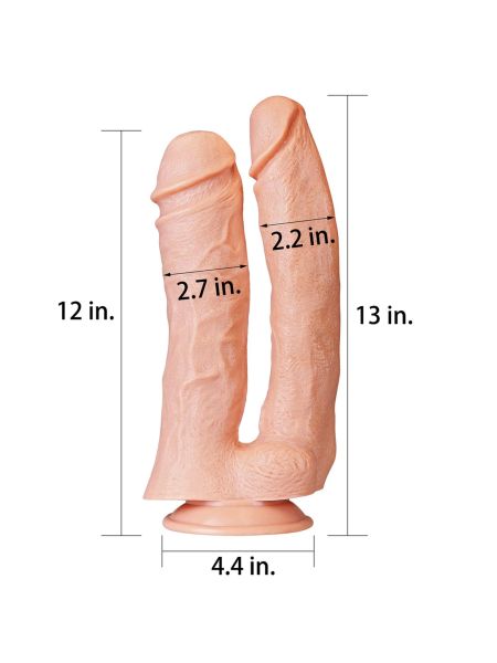 Wyżyłowane podwójne potężne dildo do sexu  33 cm - 2