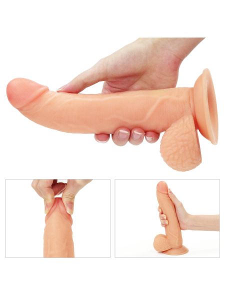 Strap-on dildo elastyczne realistyczny penis 21 cm - 13