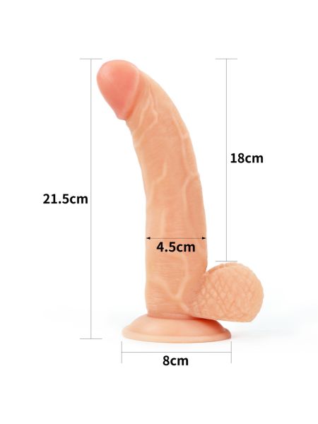 Strap-on dildo elastyczne realistyczny penis 21 cm - 3
