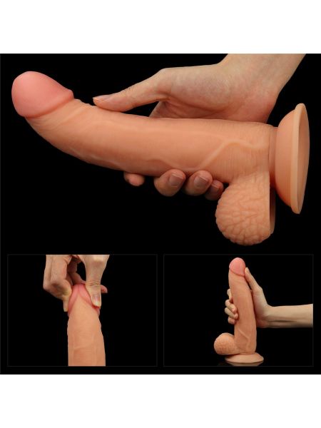 Strap-on dildo elastyczne realistyczny penis 21 cm - 21