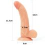 Strap-on dildo elastyczne realistyczny penis 21 cm - 4