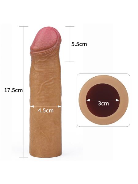Silikonowa nakładka na penisa realistyczna 17,5 cm - 5
