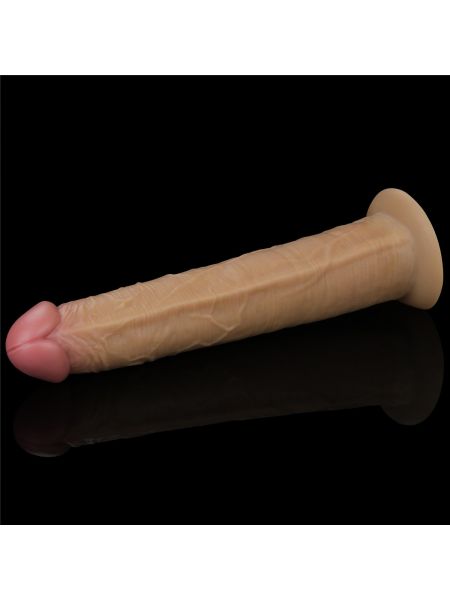Silikonowe realistyczne  żylaste sex dildo z przyssawką 26 cm - 8