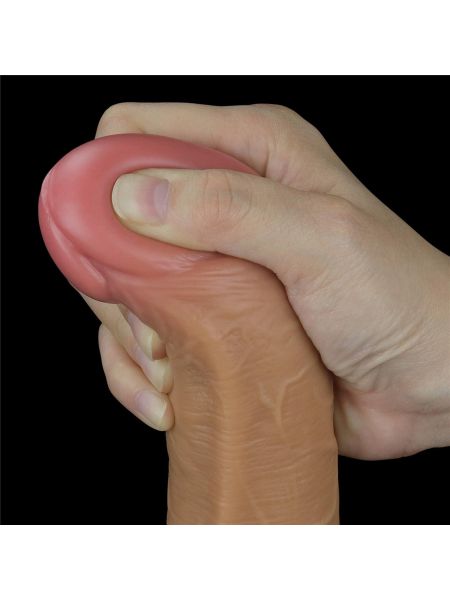 Silikonowe realistyczne  żylaste sex dildo z przyssawką 26 cm - 9