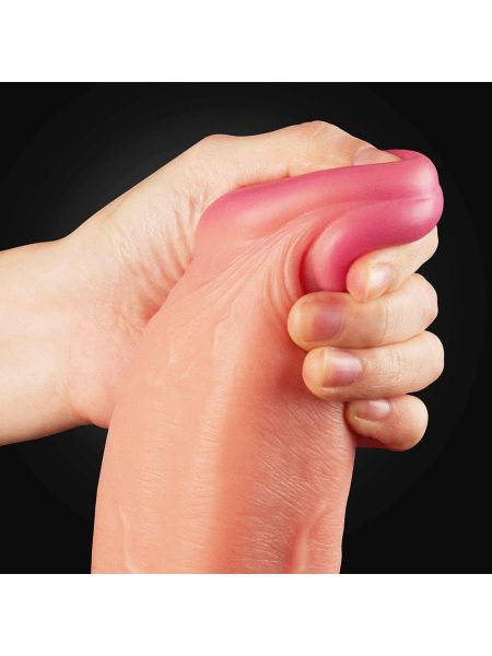 Dildo z przyssawkż grube realistyczne żylaste 30,5cm - 3