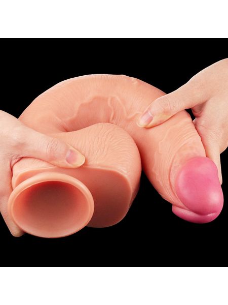 Dildo z przyssawkż grube realistyczne żylaste 30,5cm - 5