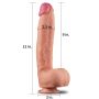 Dildo z przyssawkż grube realistyczne żylaste 30,5cm - 3