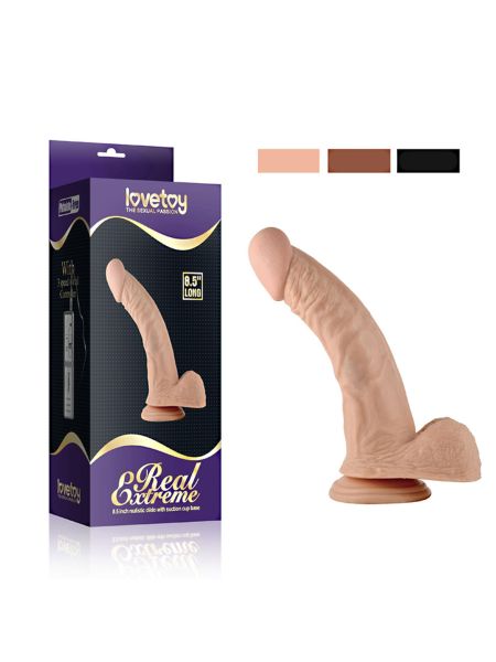 Elastyczne dildo penis sztuczny żylasty orgazm przyssawka - 2