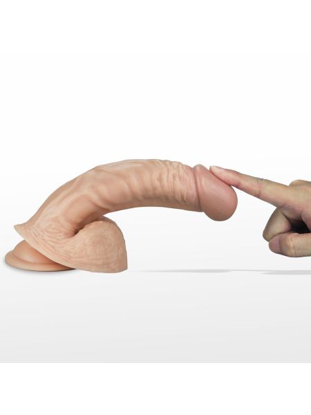 Elastyczne dildo penis sztuczny żylasty orgazm przyssawka - 4