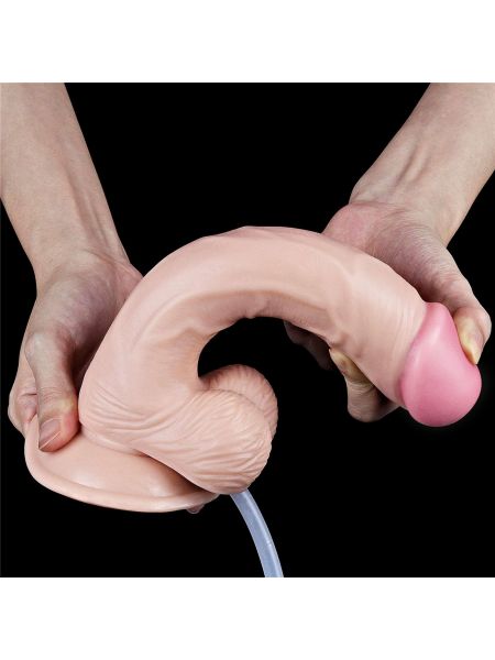 Gumowe dildo pompowane penis z funkcją wytrysku - 2