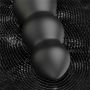 Czarny duży silikonowyy korek analny wibracja 20 cm - 8