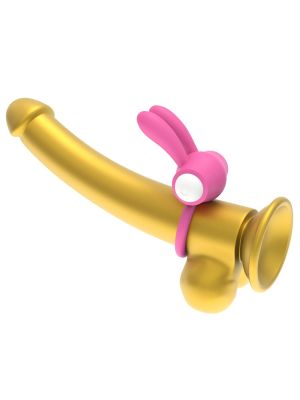 Wibrujący pierścień silikonowy na penisa kolor różowy - image 2