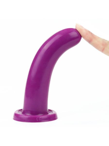 Fioletowe silikonowe dildo do strap-ona sex analny - 5