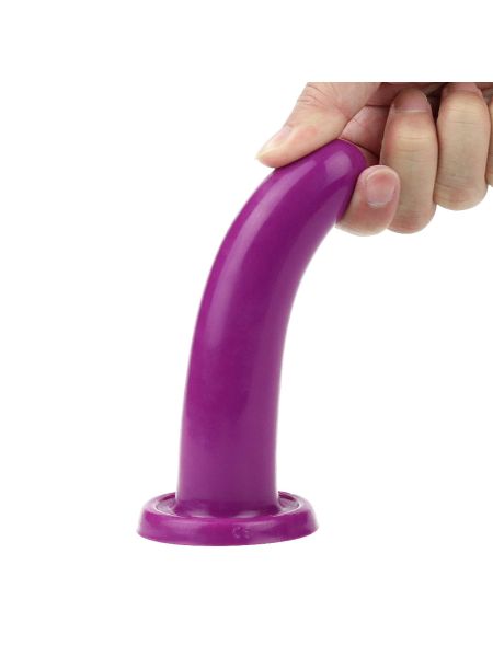 Fioletowe silikonowe dildo do strap-ona sex analny - 6