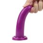 Fioletowe silikonowe dildo do strap-ona sex analny - 7