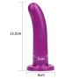 Fioletowe silikonowe dildo do strap-ona sex analny - 9