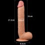 Dildo super giętkie z przyssawką i jądrami 27,5 cm - 9