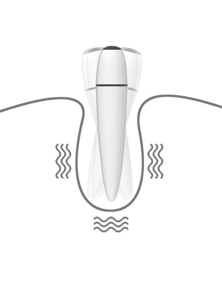 Biały wodoodporny mały kompaktowy wibrator - 8