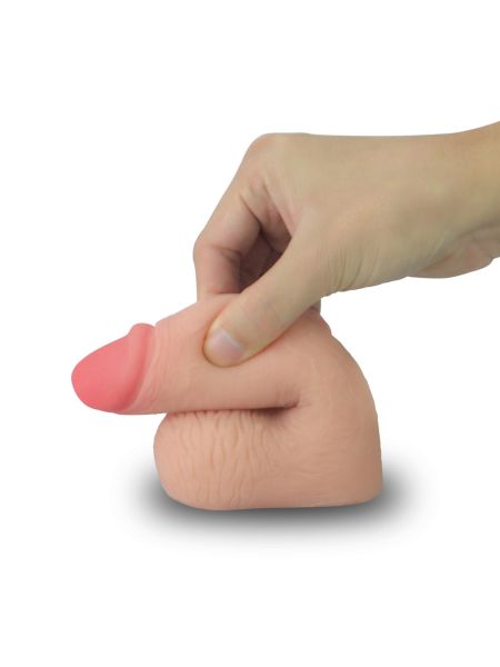 Realistyczne dildo elastyczny giętki penis 13,9 cm - 3