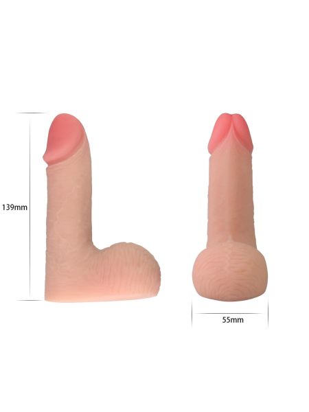 Realistyczne dildo elastyczny giętki penis 13,9 cm - 4