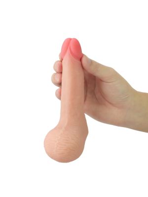 Realistyczne dildo elastyczny giętki penis 13,9 cm - image 2